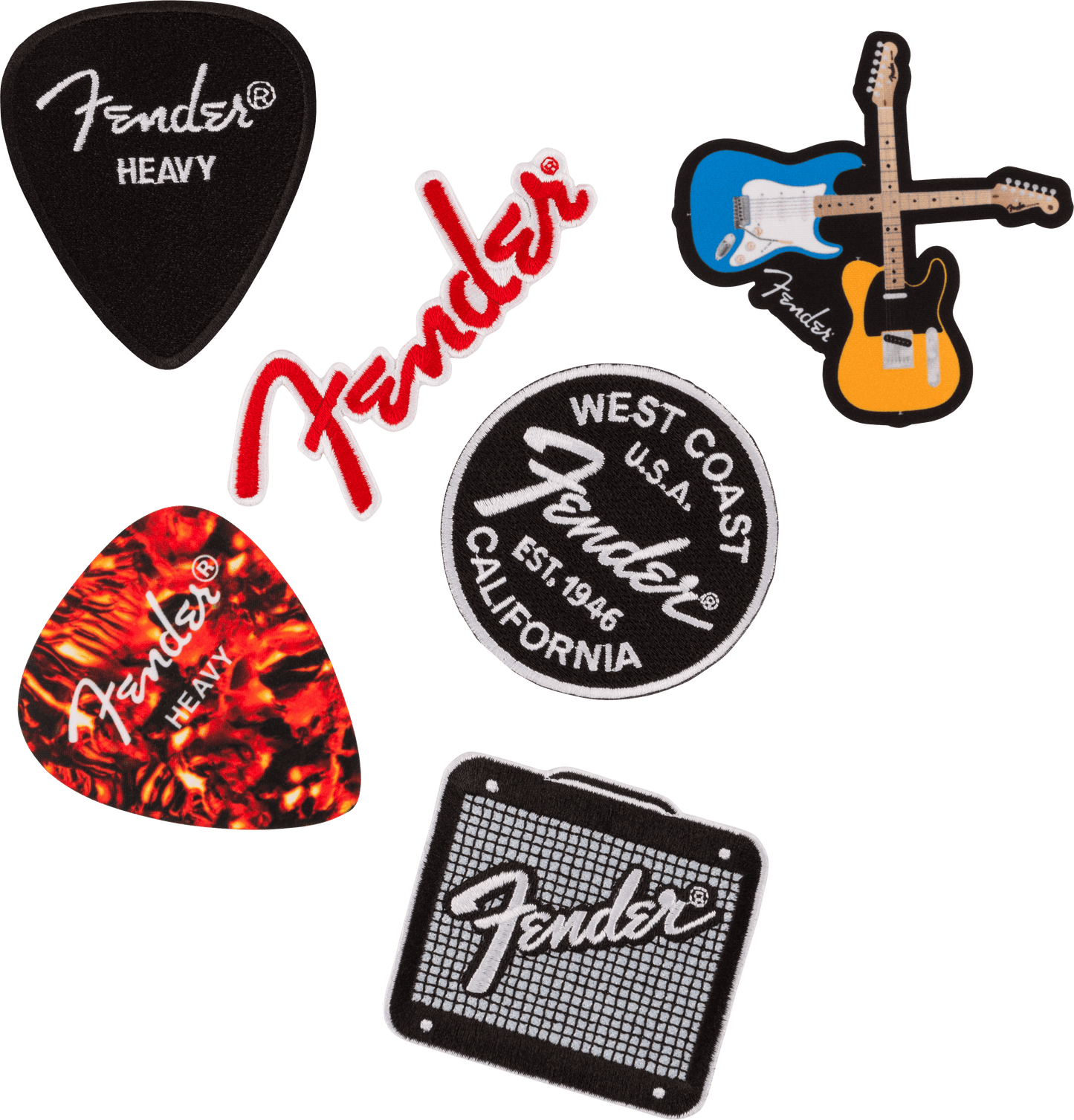 Fender™ Heavy Pick Patch, Black