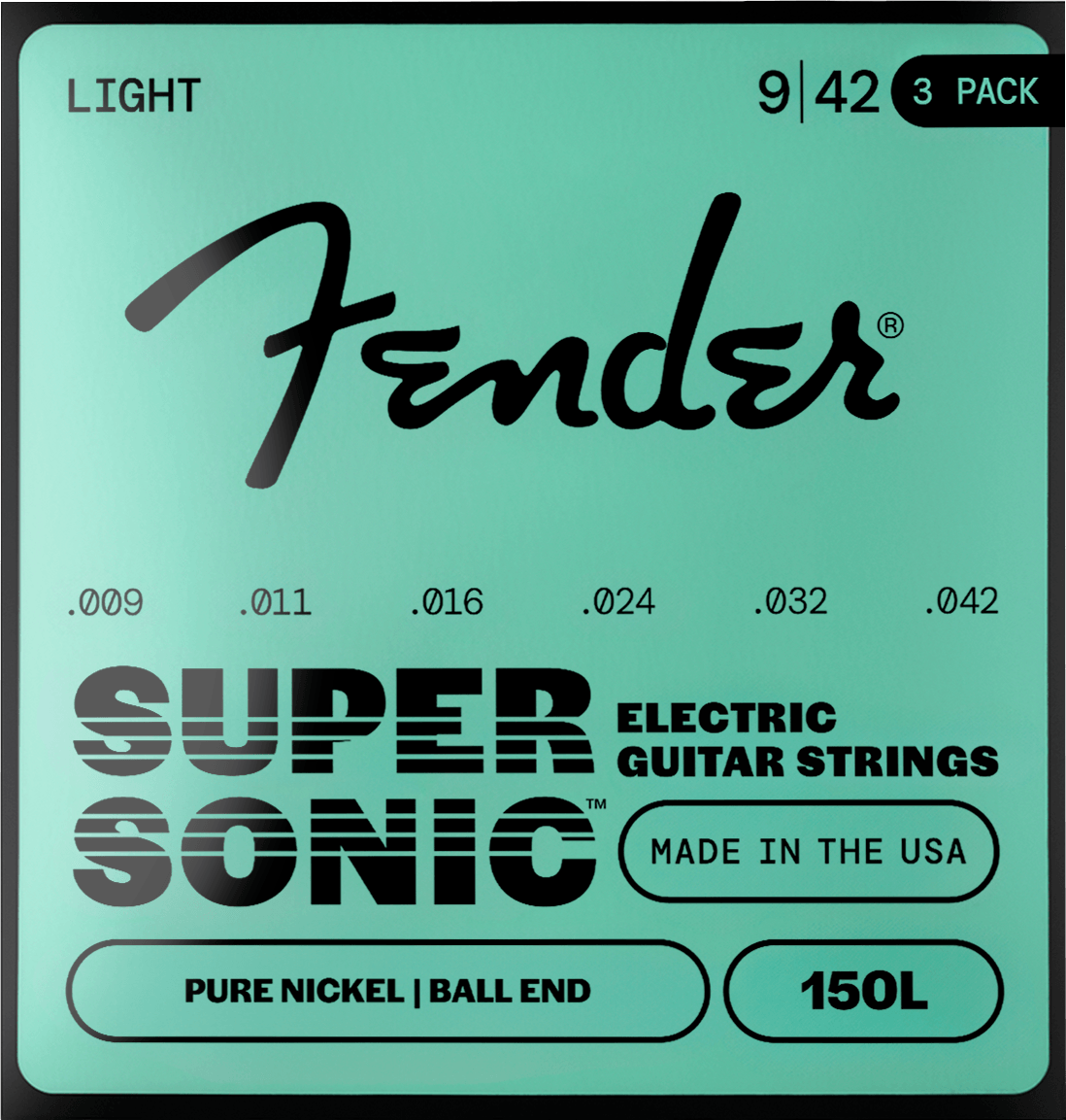 SuperSonic™ 150 Pure Nickel Guitar Strings (3-Pack)