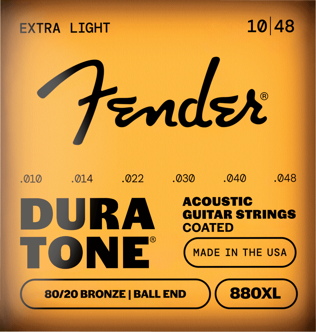 Dura-Tone® 880 Coated 80/20 Bronze Acoustic Guitar Strings