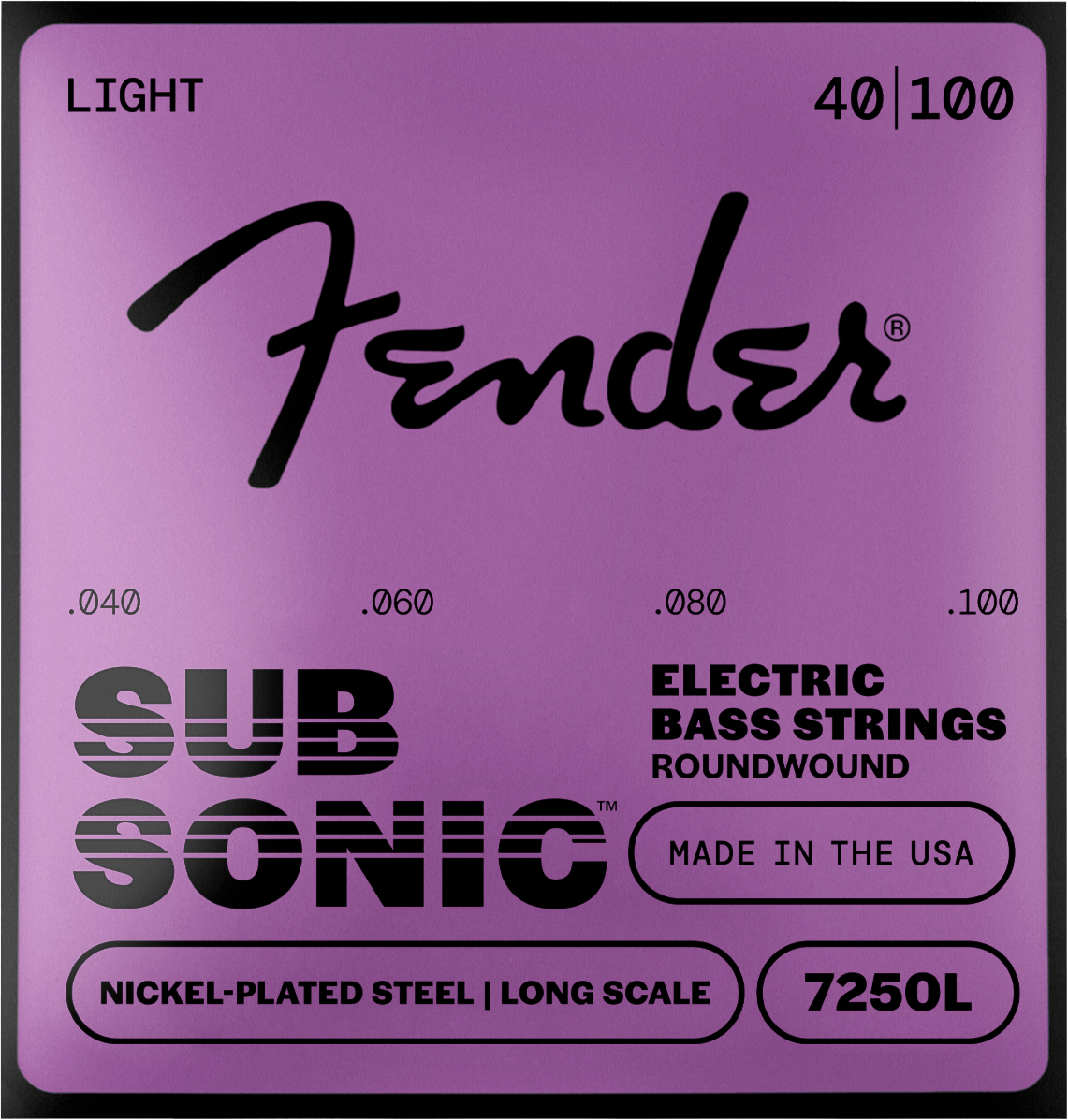 SubSonic™ 7250 Nickel-Plated Steel Bass Strings