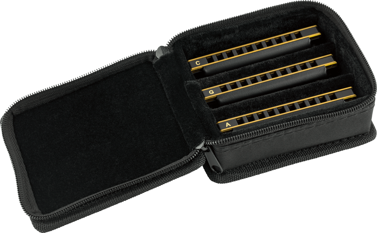 Blues DeVille Harmonicas - 3 Pack with Case