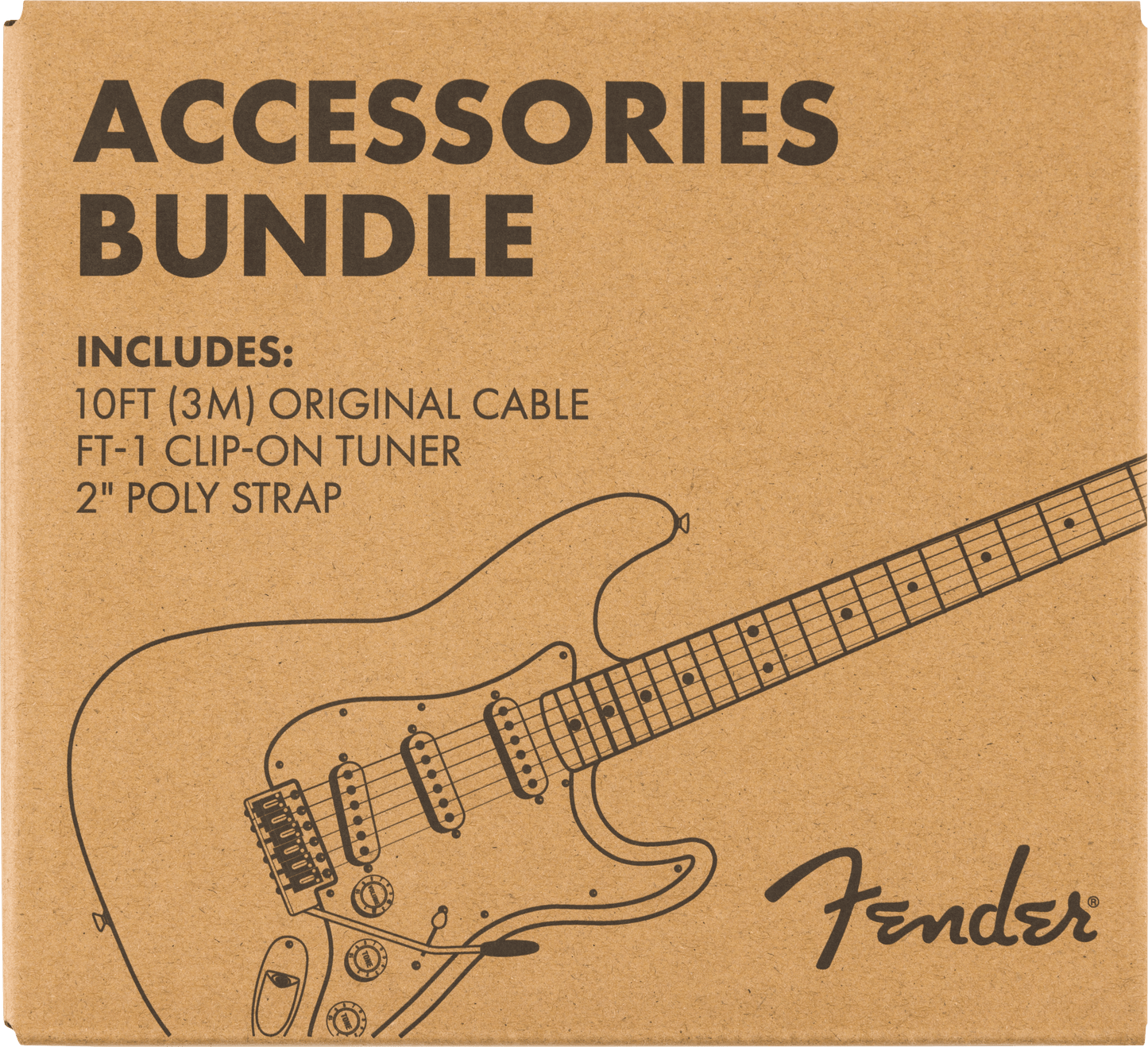 Accessory Essentials Pack - Cable, Clip-On Tuner, Strap