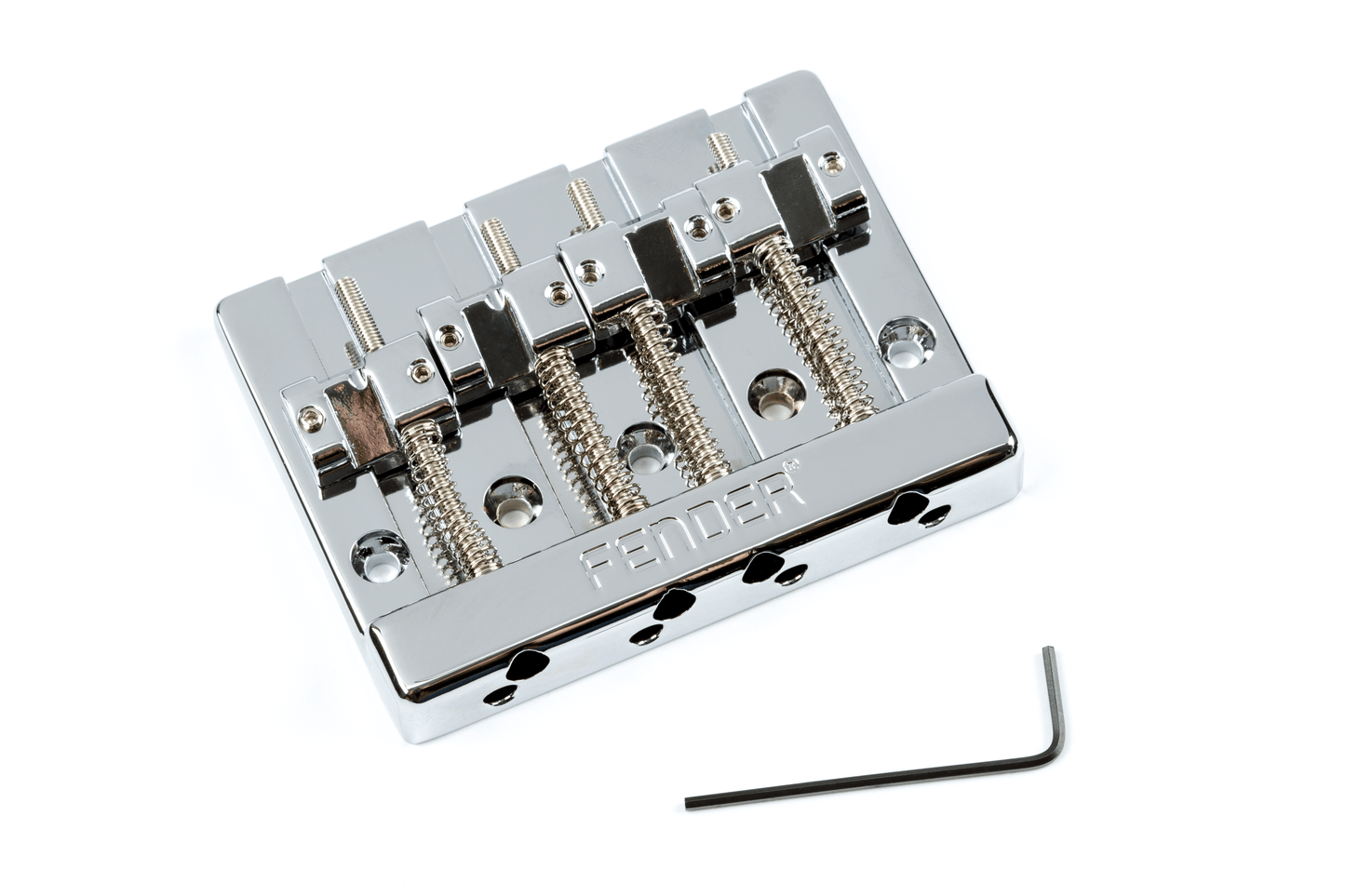 Fender® HiMass™ 4-String Bass Bridge Assembly With Brass Saddles