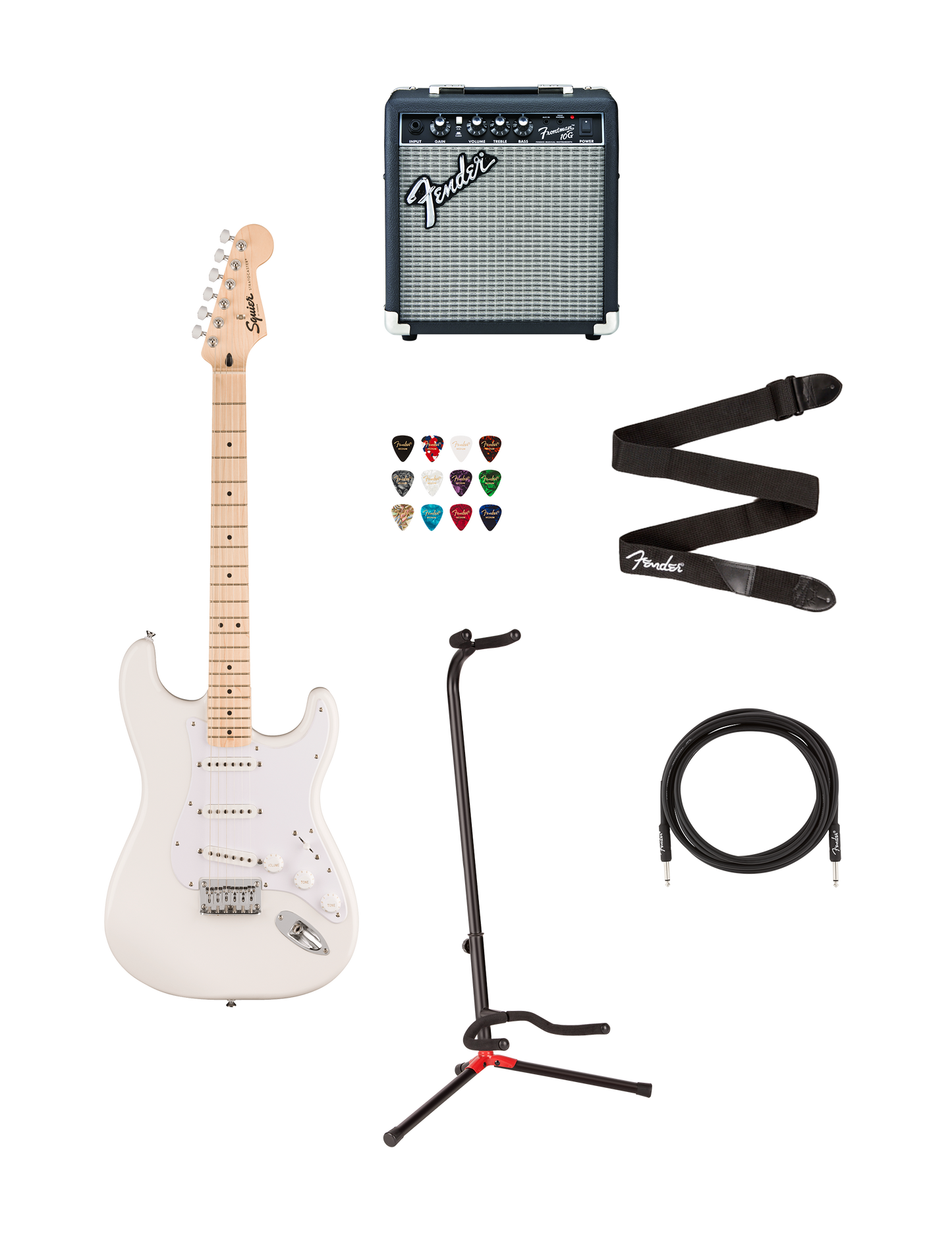 Squier Sonic Stratocaster HT Bundle - Weiß